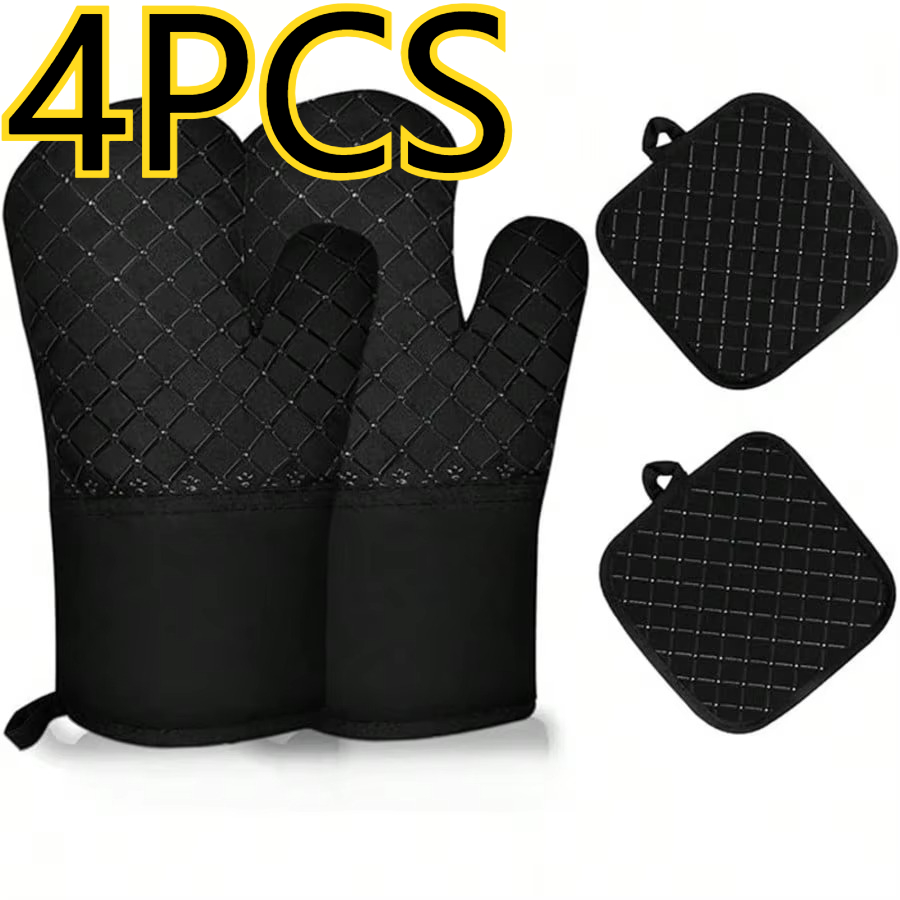 Heat Resistant Glove - 4 guanti da cucina in silicone